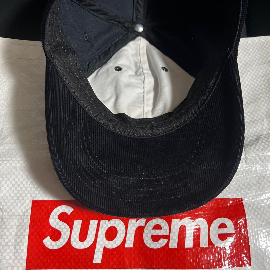 正規品　Supreme コーデュロイ ベースボールキャップ 黒