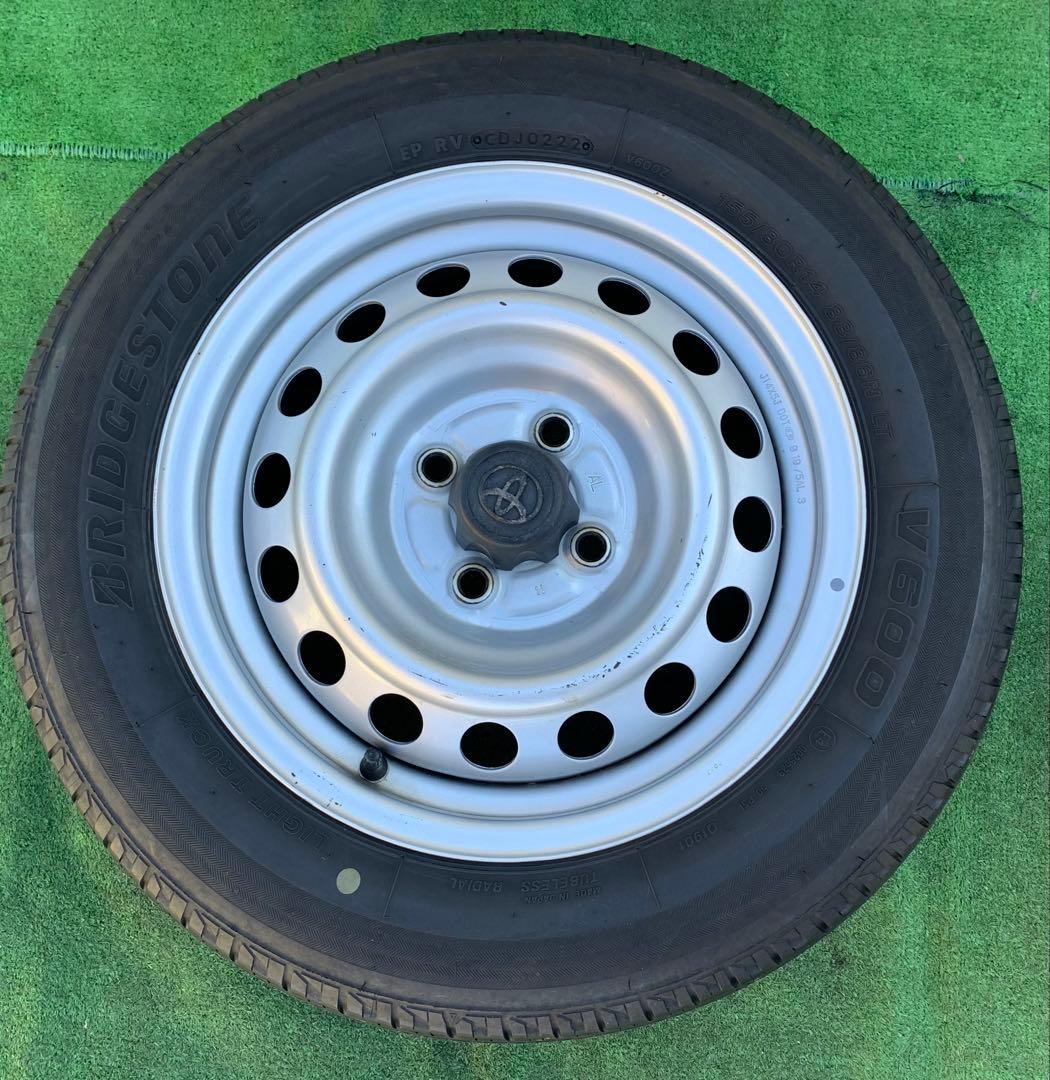 14インチ ス チールホイール& BRIDGESTONE 155/80R14