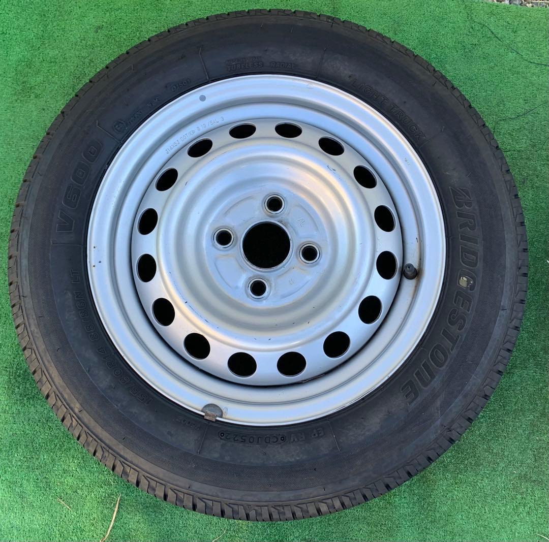 14インチ ス チールホイール& BRIDGESTONE 155/80R14