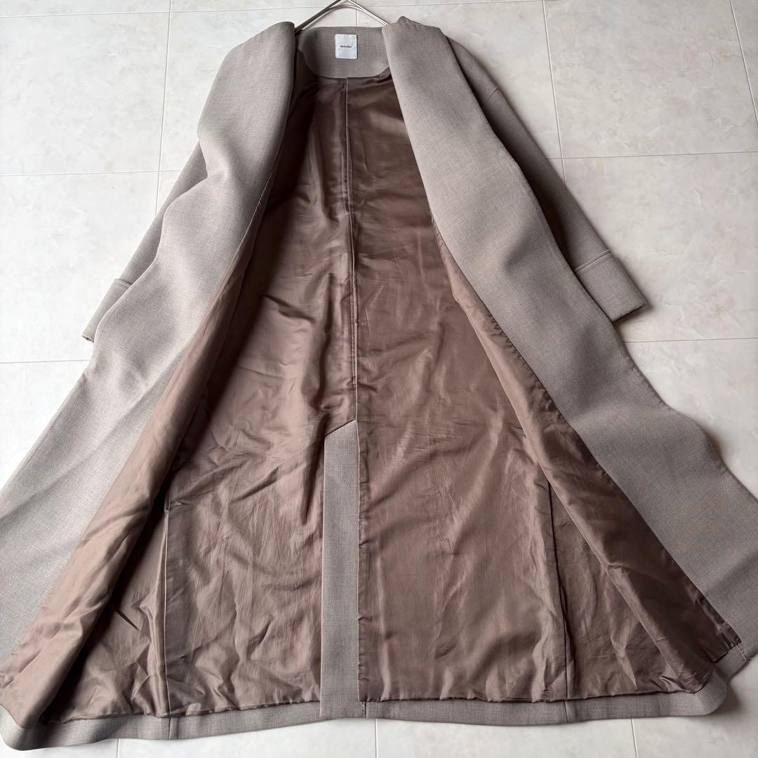 Spick&Span ノーカラーコート グレージュ 36 春秋兼用　羽織