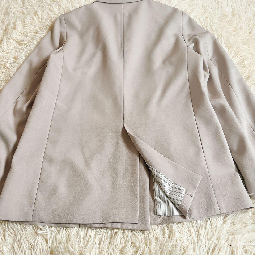 美品✨【美easy】VISコンフォート金ボタンジャケット　洗濯可　UVケア　白S