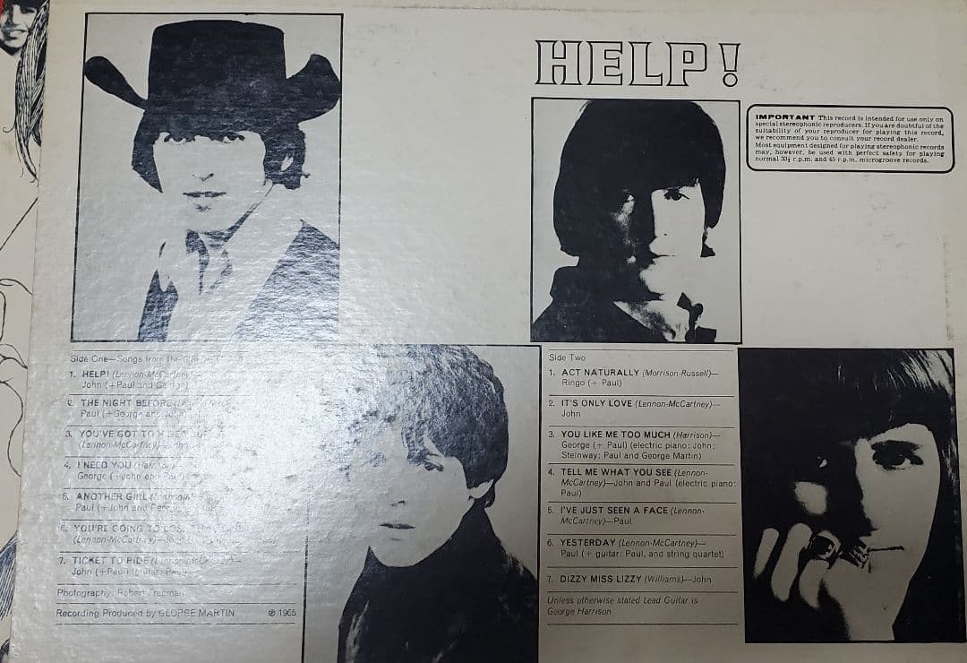 HELP!、 BEATLES FOR SALE 、　REVOLVER