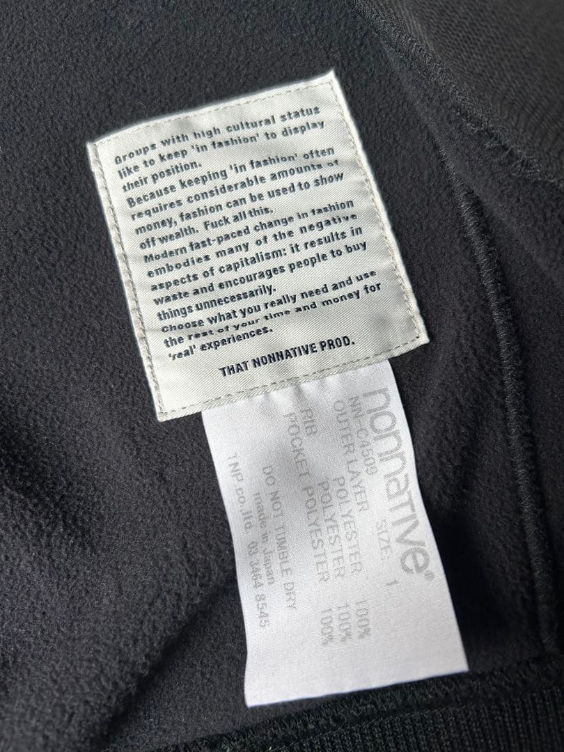 【試着のみ】nonnative COACH ZIP BLOUSON
