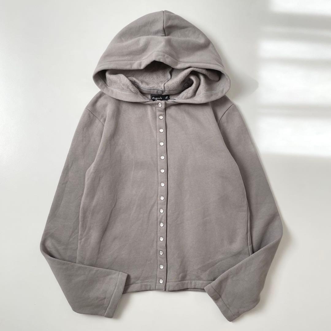 アニエスベー　コットン メルトン カーディガンプレッョン \"Capuche\"