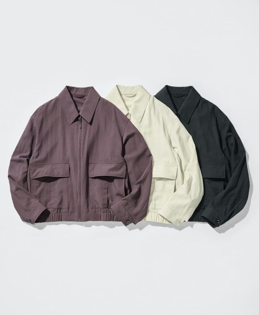 ショートブルゾン　L　黒　UNIQLOU