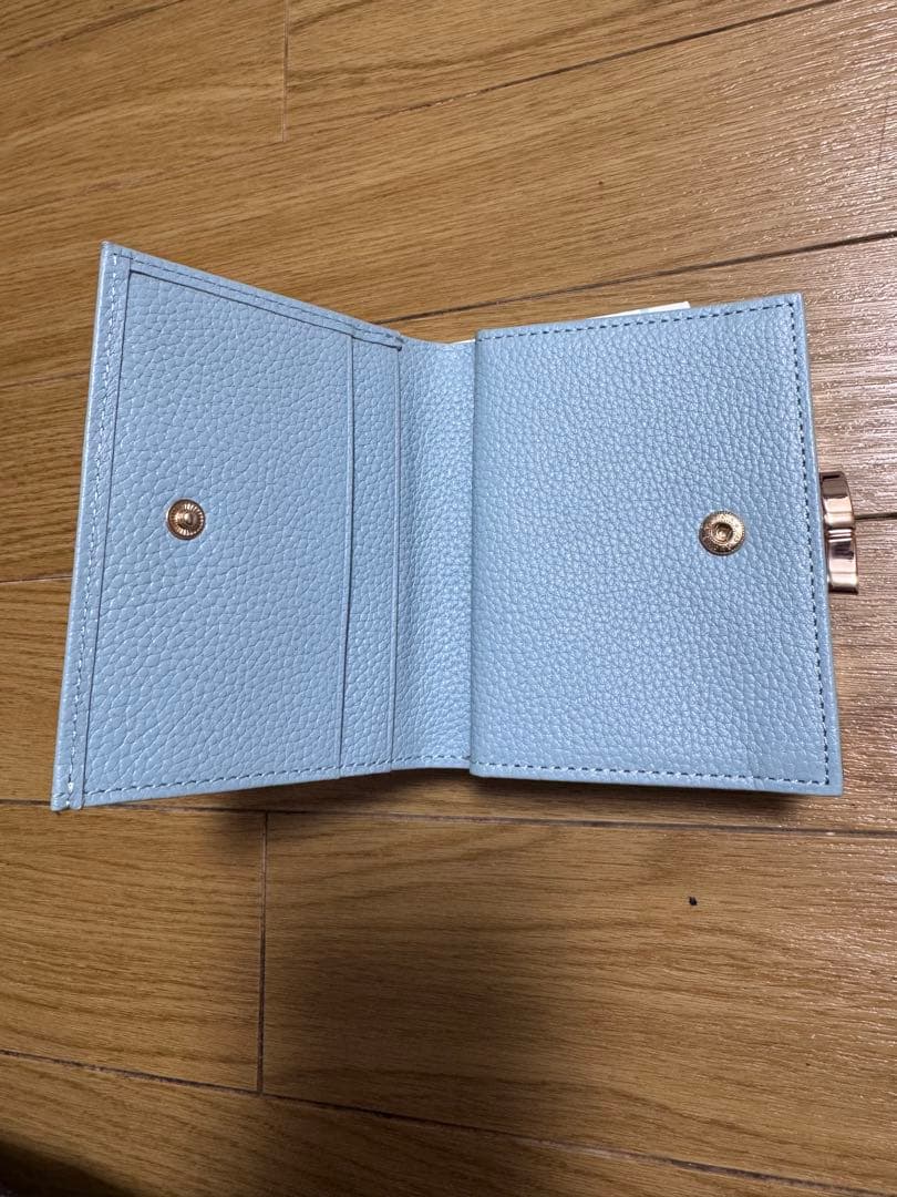 皇居　がま口　財布　ブルー