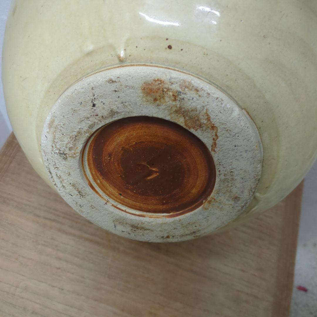 骨董　黄瀬戸　美濃焼　鉢　水鉢　器　陶器　睡蓮鉢　こね鉢
