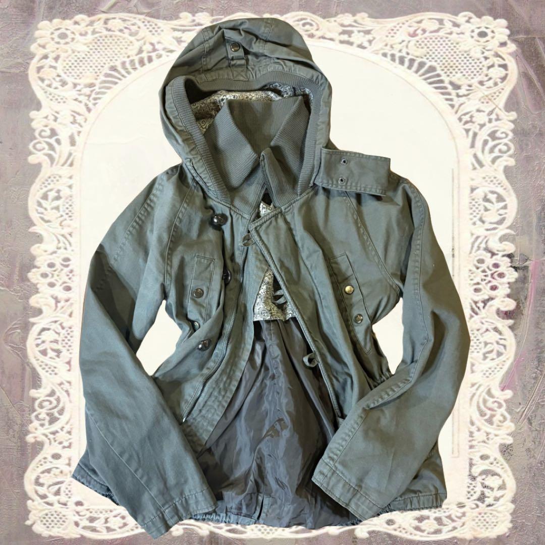 ジャケット・アウター 00s archive military gimmick jacket y2k