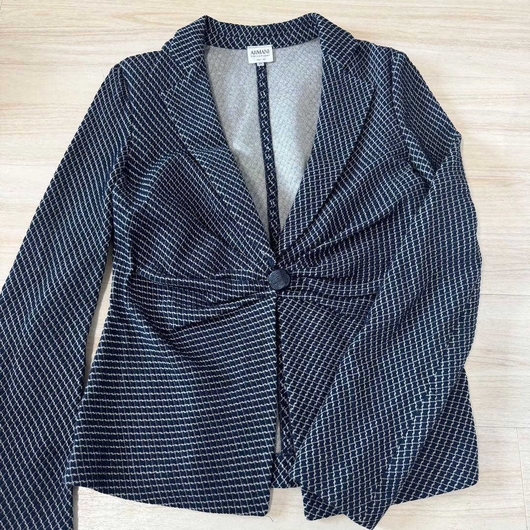 armani collezioni テーラードジャケット チェック 千鳥