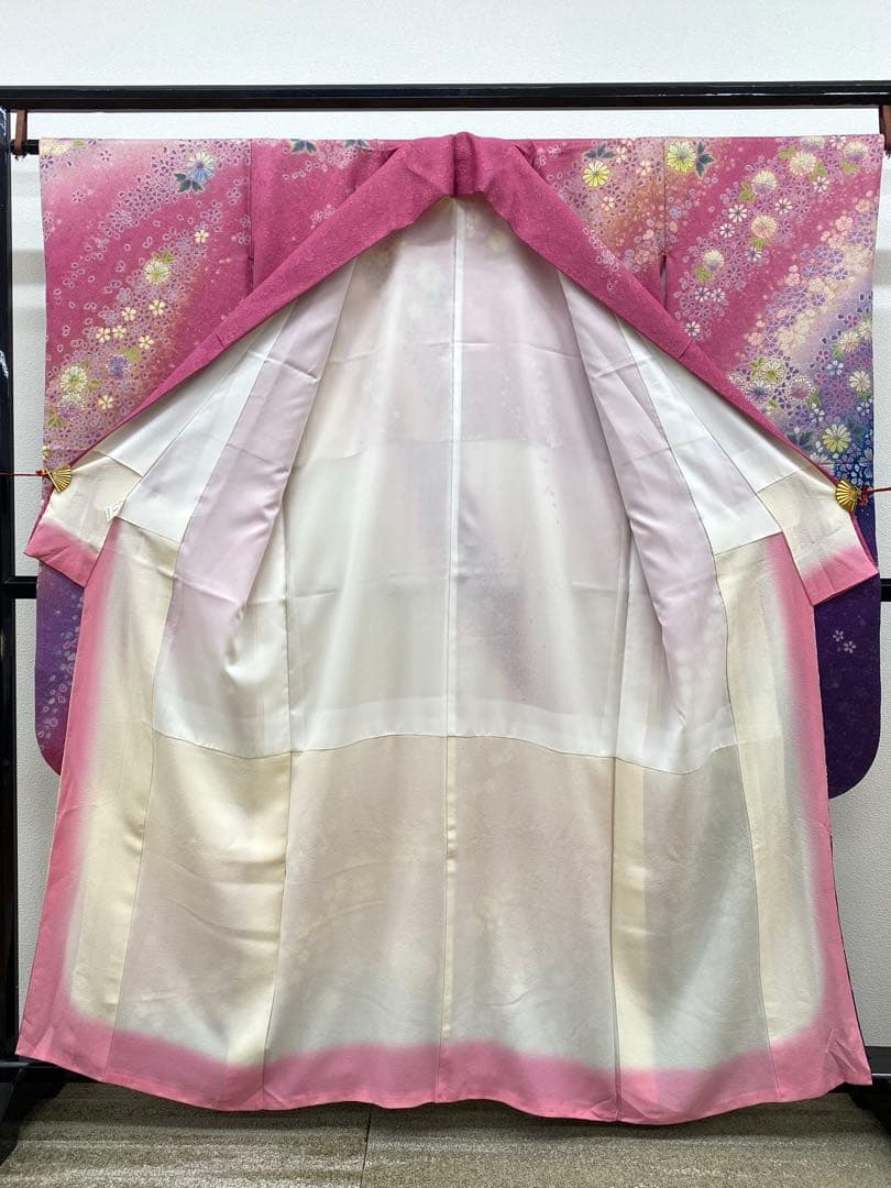 振袖 豪華 辻ヶ花 絞り 金彩 金通し ぼかし八掛 身丈155cm