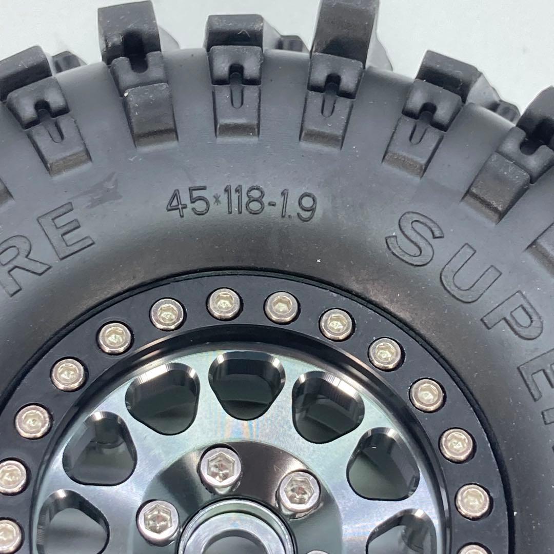 1.9 インチ ビードロック ホイール アルミ クローラー タイヤ CR01