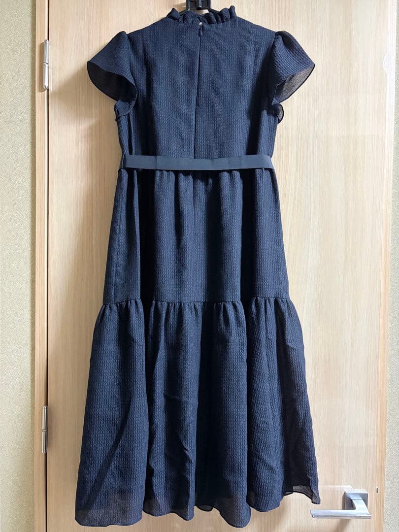 美品 エムズグレイシー ネイビー ワンピース ティアード