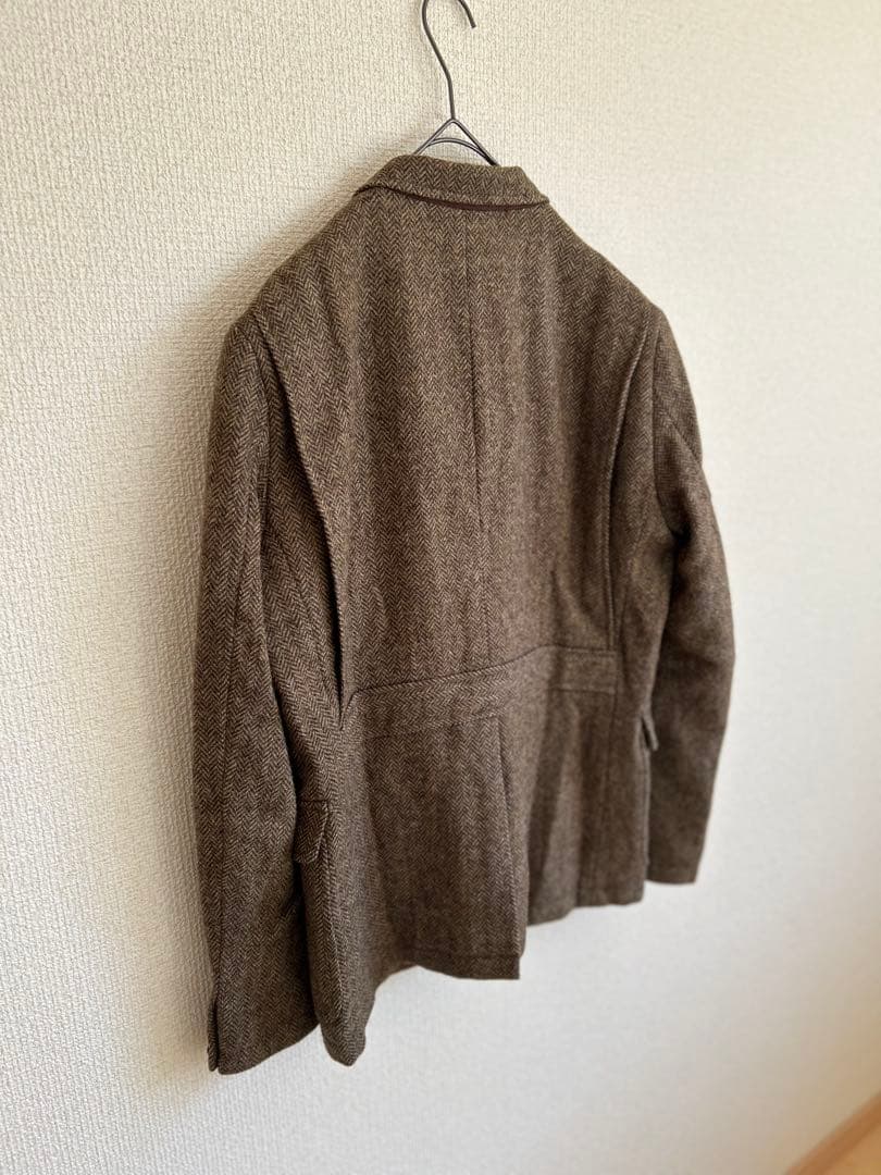 ✨極美品✨quadro ツイード ジャケット L ブラウン ヘリンボーン日本製