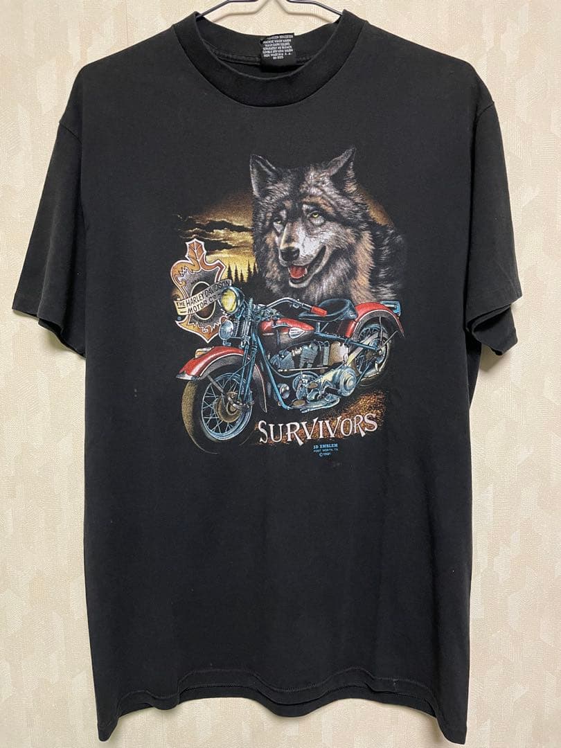 90s USA製 ハーレーダビッドソン3D EMBLEM tシャツ
