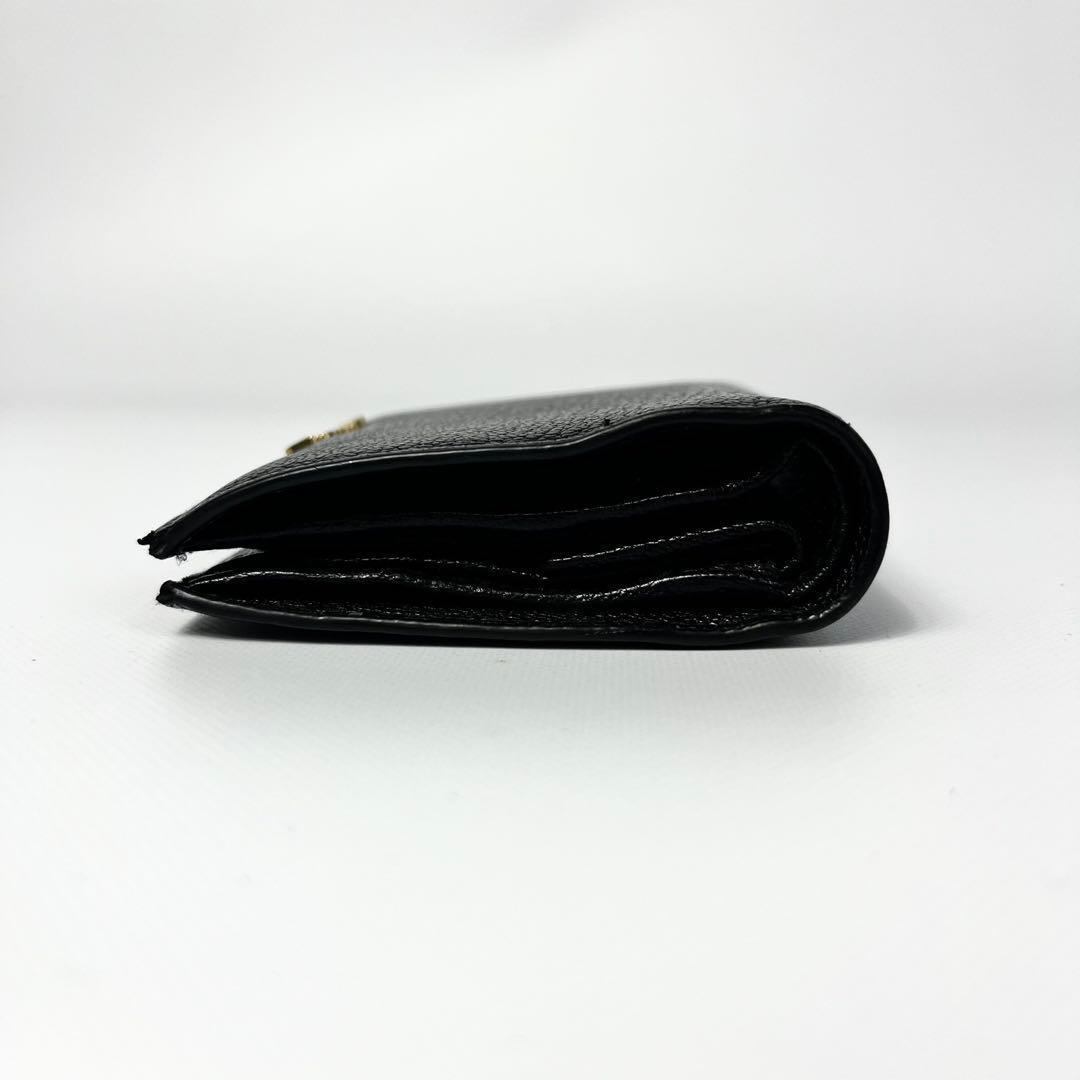 レア✨ミュウミュウ ２つ折り財布 ロゴ金具 レザー マルチカラー ブラック