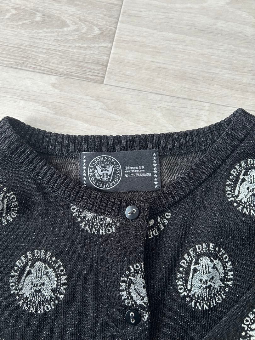 RAMONES × HYSTERIC GLAMOUR カーディガン