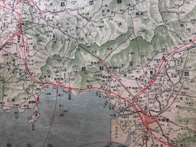 愛知県地図 大正13年 東宮御成婚記念 古地図 e214y126