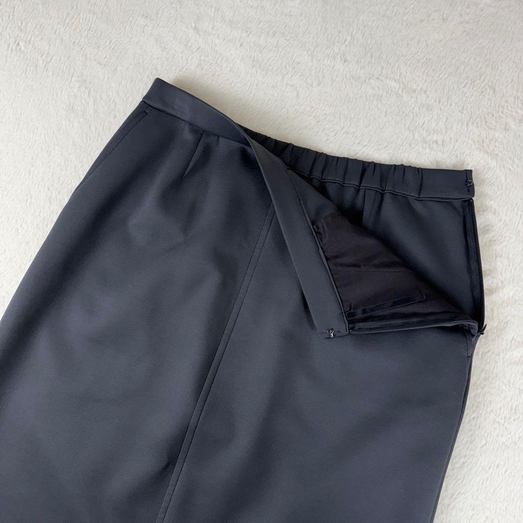 美品　アンタイトル　ロングスカート　タイト　大きいサイズ　44 グレー　スリット