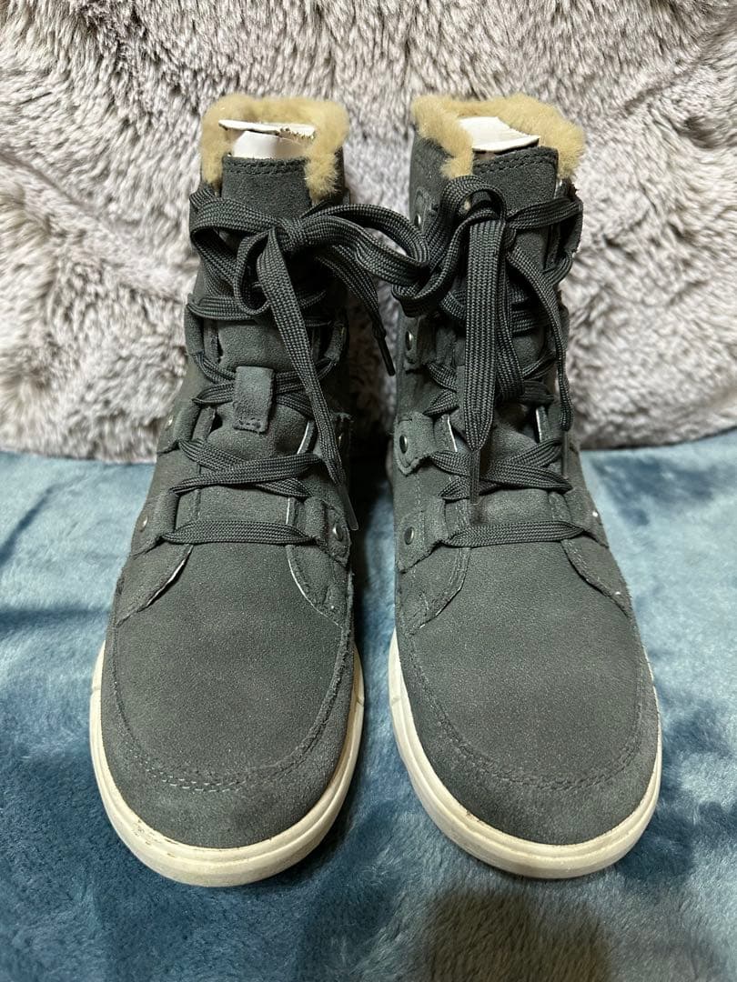 ベス 　SOREL グリーン ファー付きハイカットブーツ