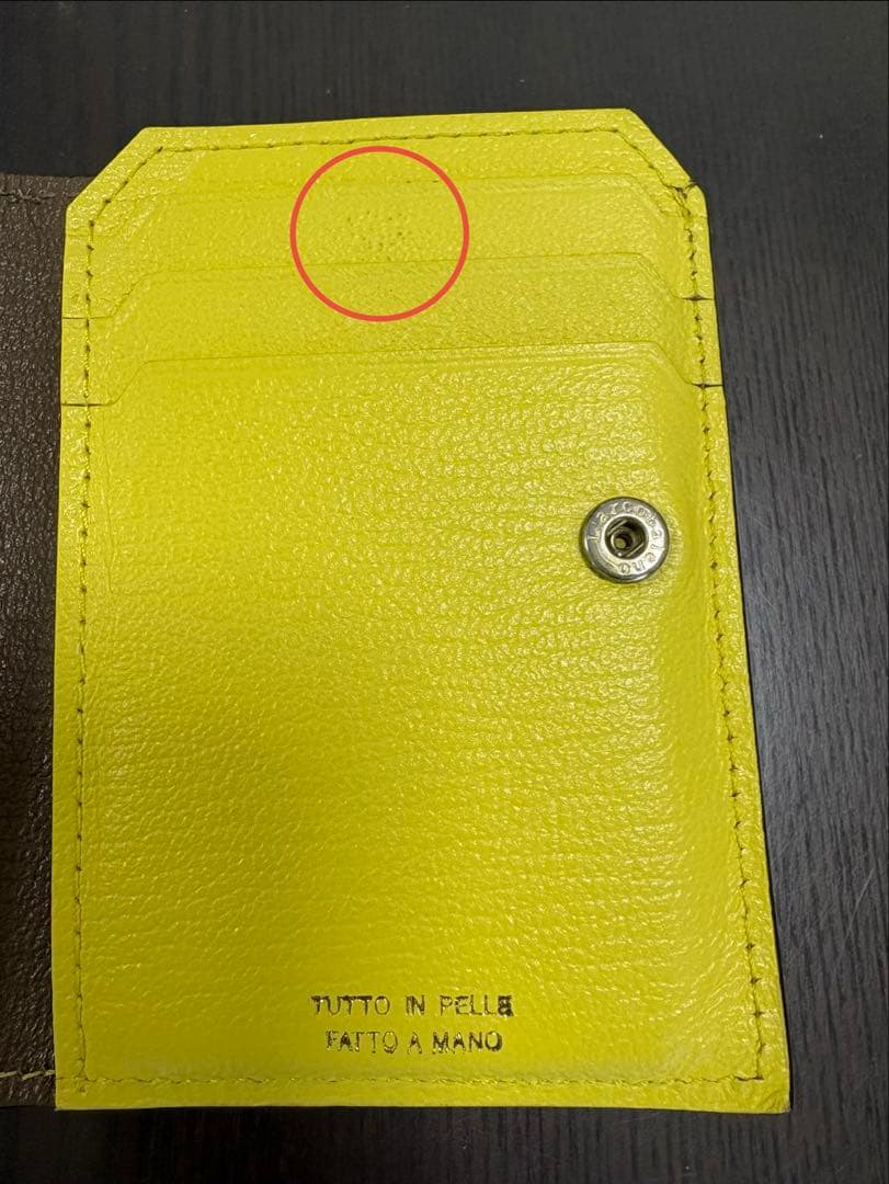 ラルコバレーノ　スマートカードウォレット　GRAY*YELLOW