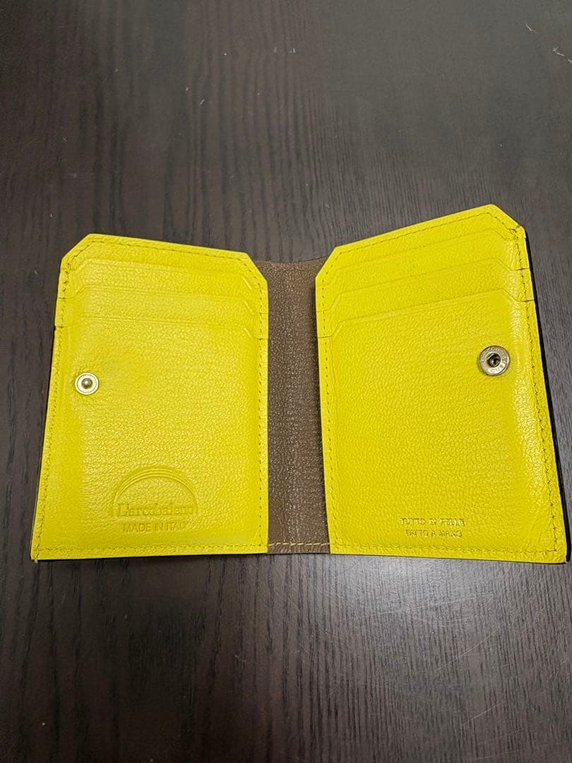 ラルコバレーノ　スマートカードウォレット　GRAY*YELLOW