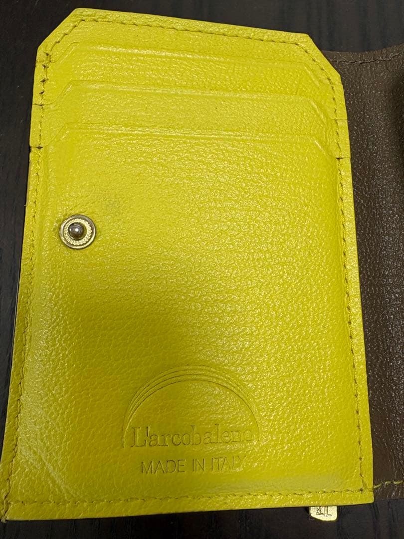 ラルコバレーノ　スマートカードウォレット　GRAY*YELLOW