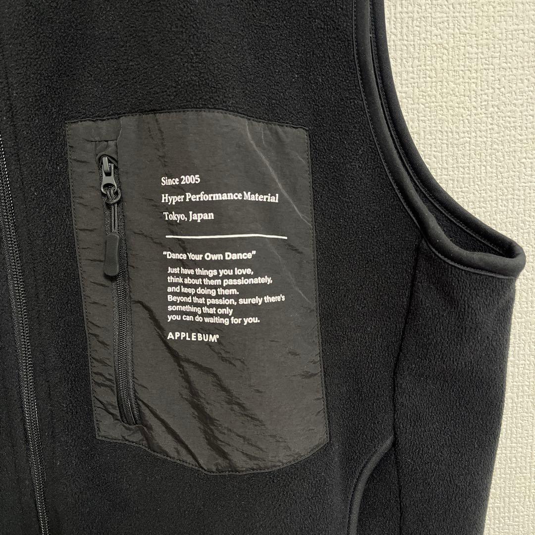 applebum フリースベスト Ｌ ブラック 美品