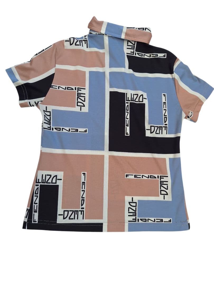 美品 FENDI フェンディ ロゴ Tシャツ 半袖 サイズ42　ポロシャツ 半袖