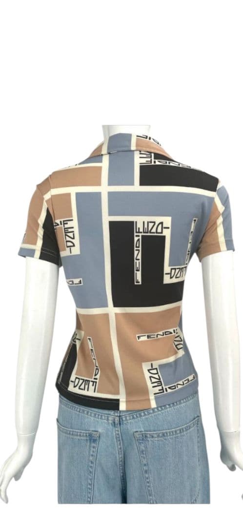 美品 FENDI フェンディ ロゴ Tシャツ 半袖 サイズ42　ポロシャツ 半袖