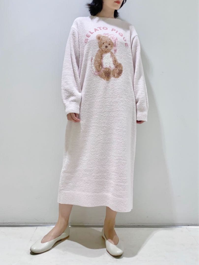 正規品♡ジェラートピケ GOOD NIGHT BEAR ワンピース くま ピンク