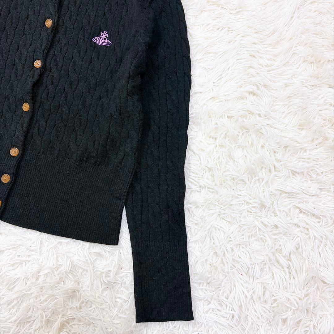 vivienne westwood ケーブルニットカーディガン オーブ刺繍