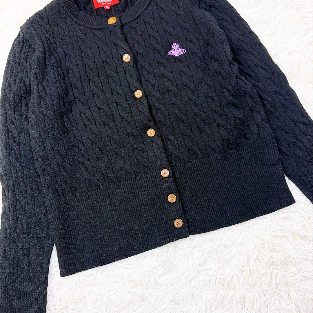 vivienne westwood ケーブルニットカーディガン オーブ刺繍