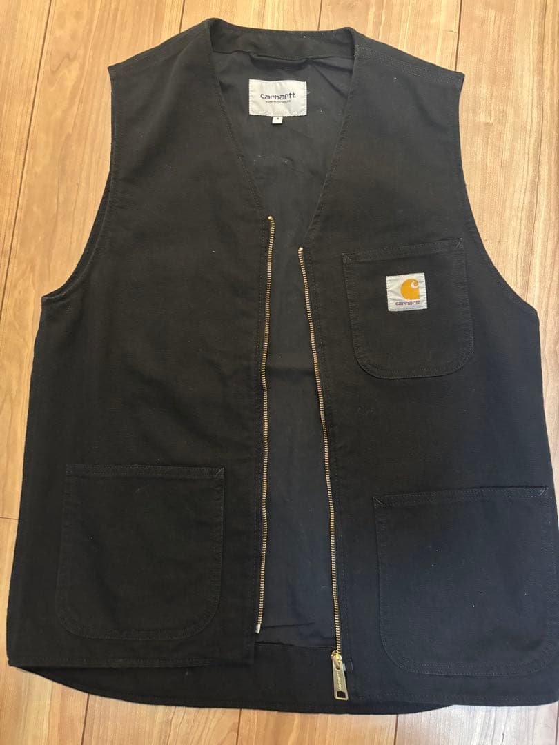美品 Carhartt ブラック ベスト 値下げ交渉⭕️