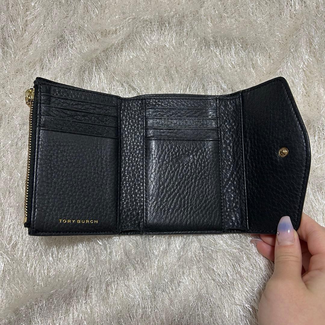 TORY BURCH ブラック三つ折り財布