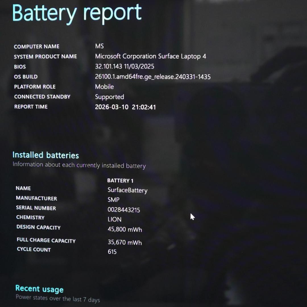 Surface Laptop4 13（i5 1145G7/8GB/512GB）