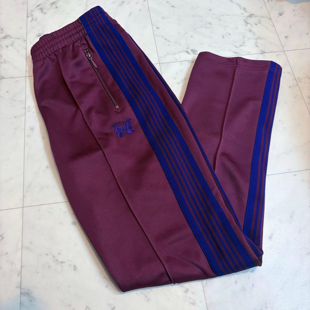 Needles ニードルス 23aw トラックパンツ ポリスムース ワイン　M