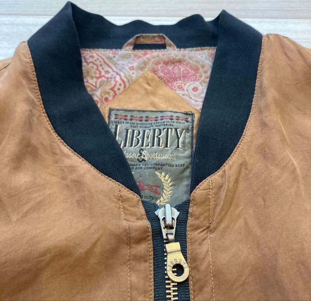 ブルゾン　スウェード　シルク　ペイズリー　LIBERTY ユーロ　ポケット　48