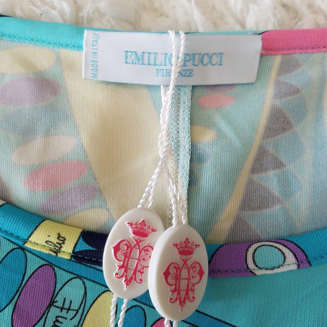 タグ付✨エミリオプッチ 定価12万 総柄ワンピース 半袖 イタリア製 ドレス