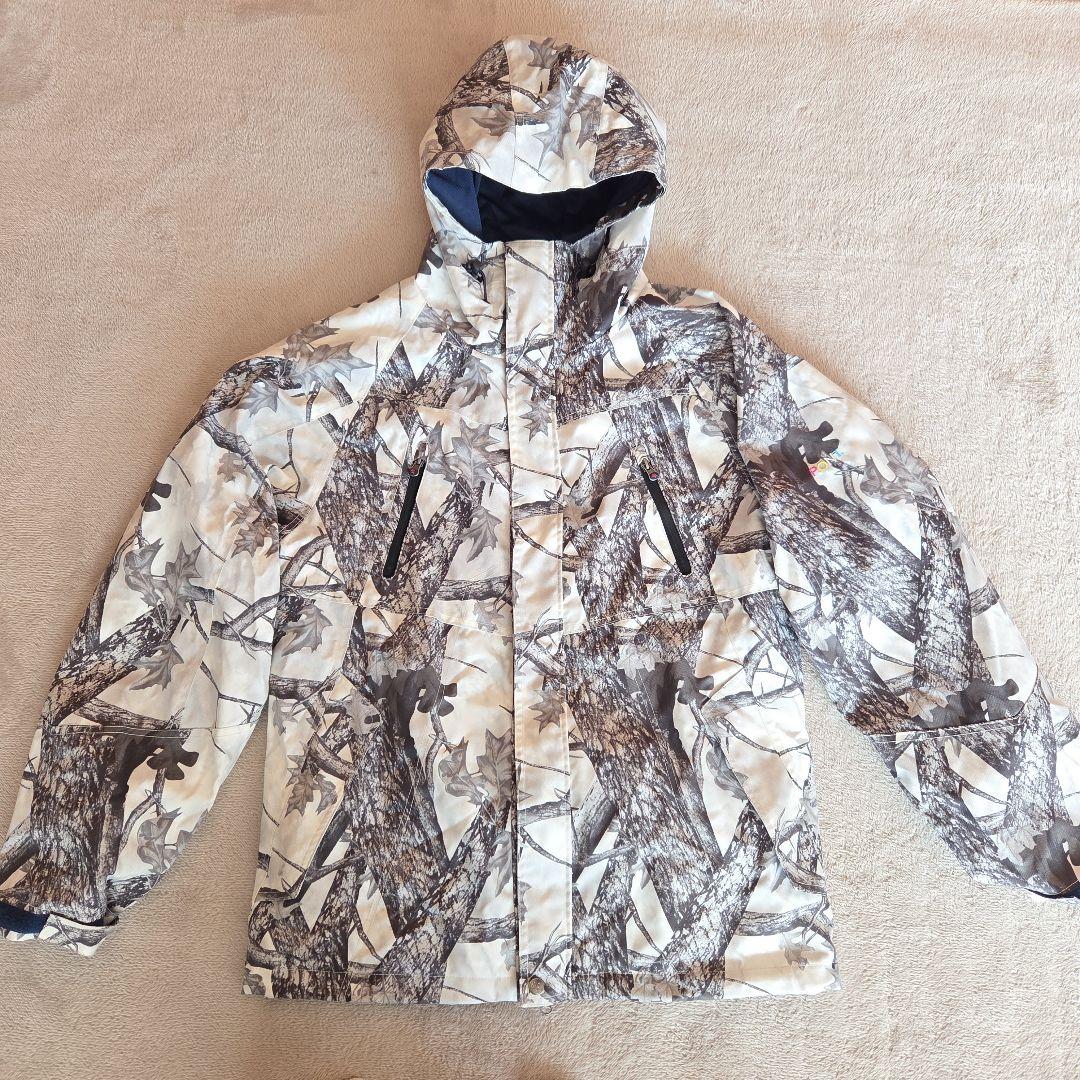 PONTAPES スノボウェア 上下セット XL リアルツリーカモ 迷彩 白 紺