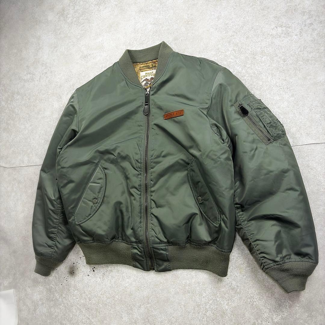 希少　50周年限定　AVIREX 【XXL】MA-1 コマーシャルロゴ　地図裏地