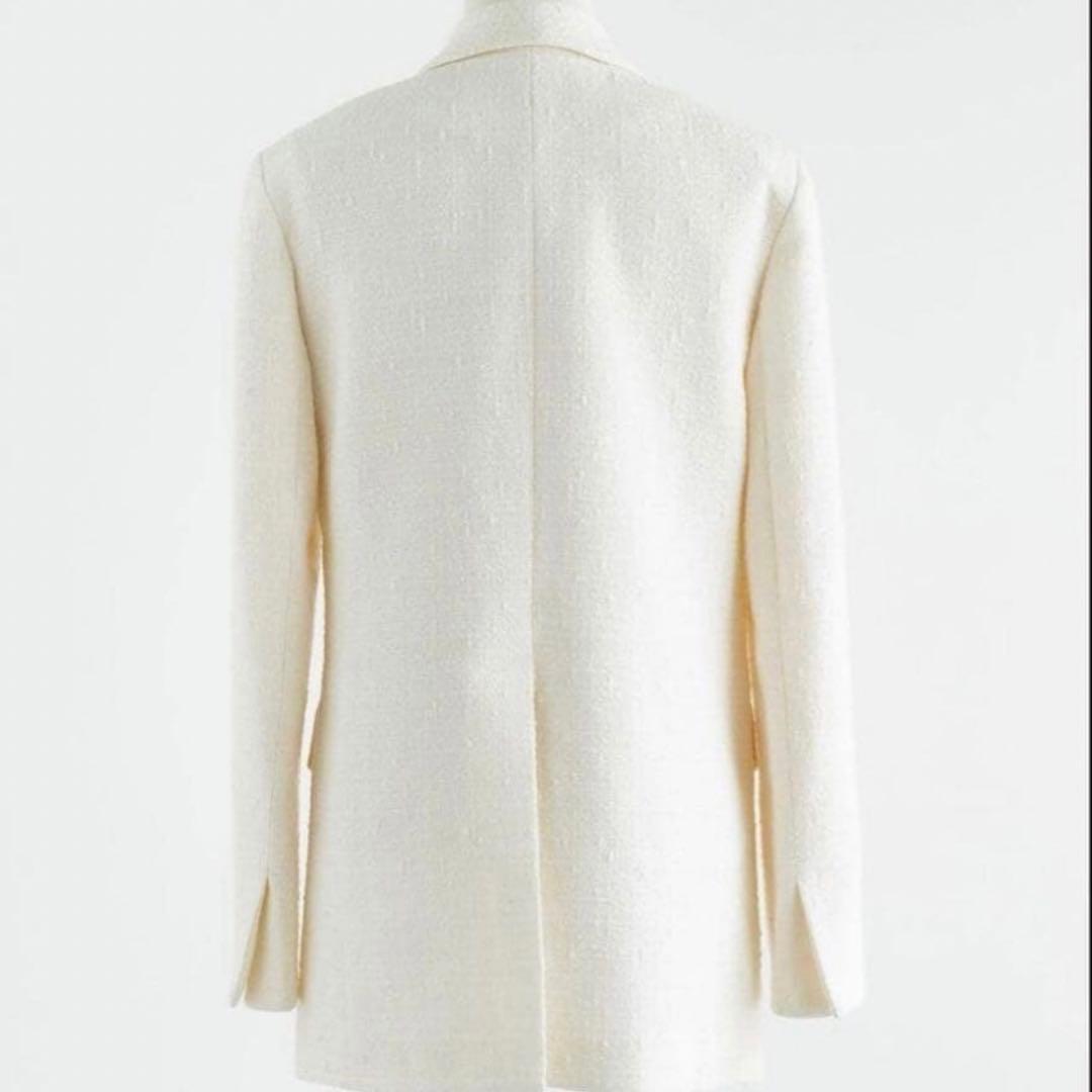 新品　deres デレス　ツイード ジャケット　ツィード　白　オフホワイト
