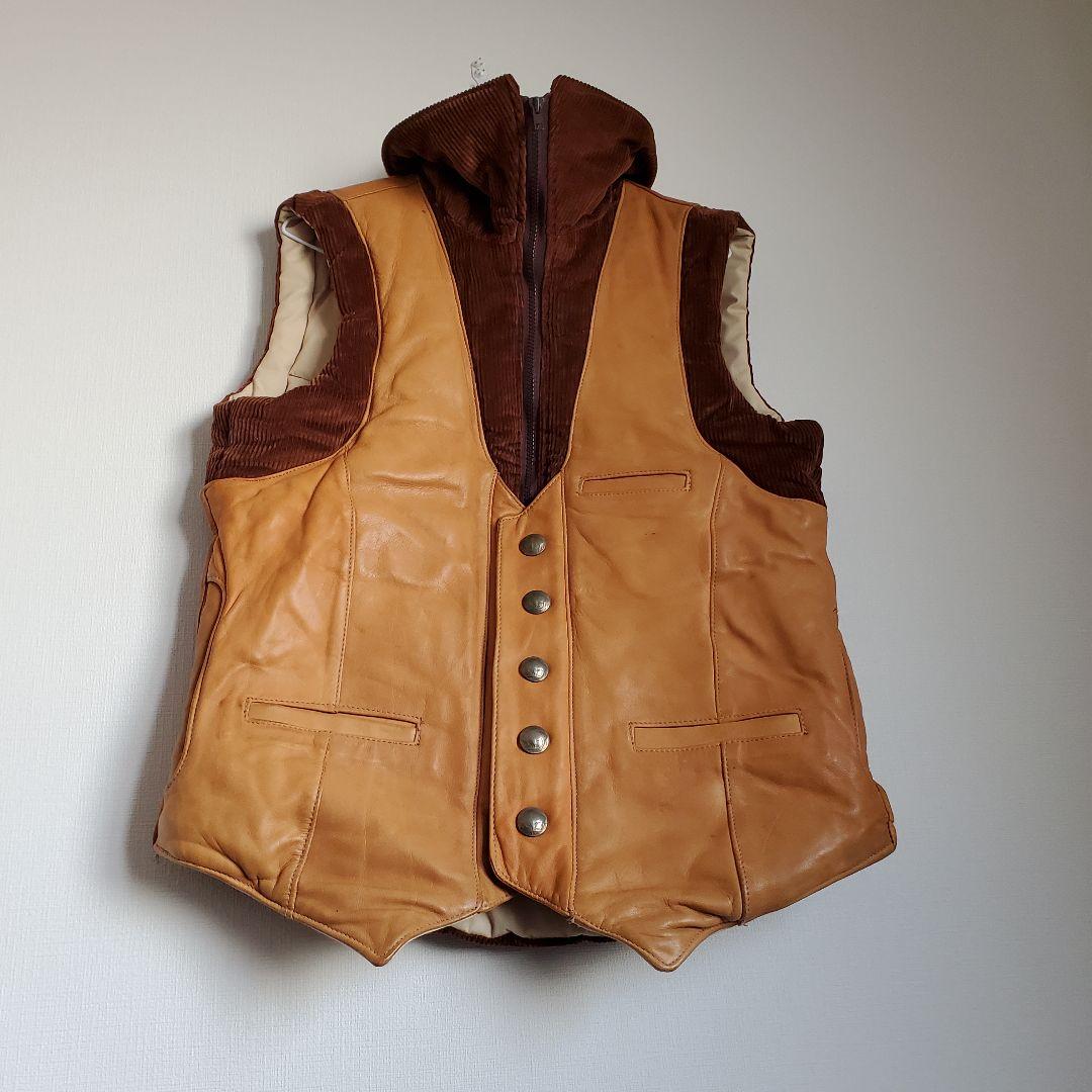 極美品 70s STORM MOUNTAIN SPORTSWEAR レザーベスト