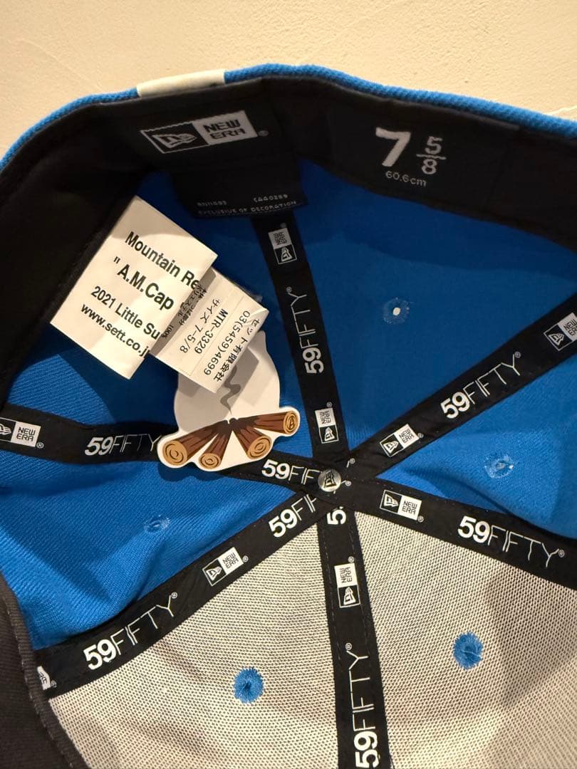 希少！Mountain Research × NEW ERA ブルー 7 5/8