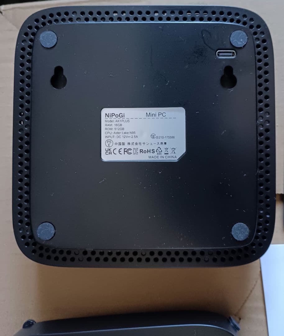 超ミニWindows11パソコン Mini PC NiPoGi AK1PLUS
