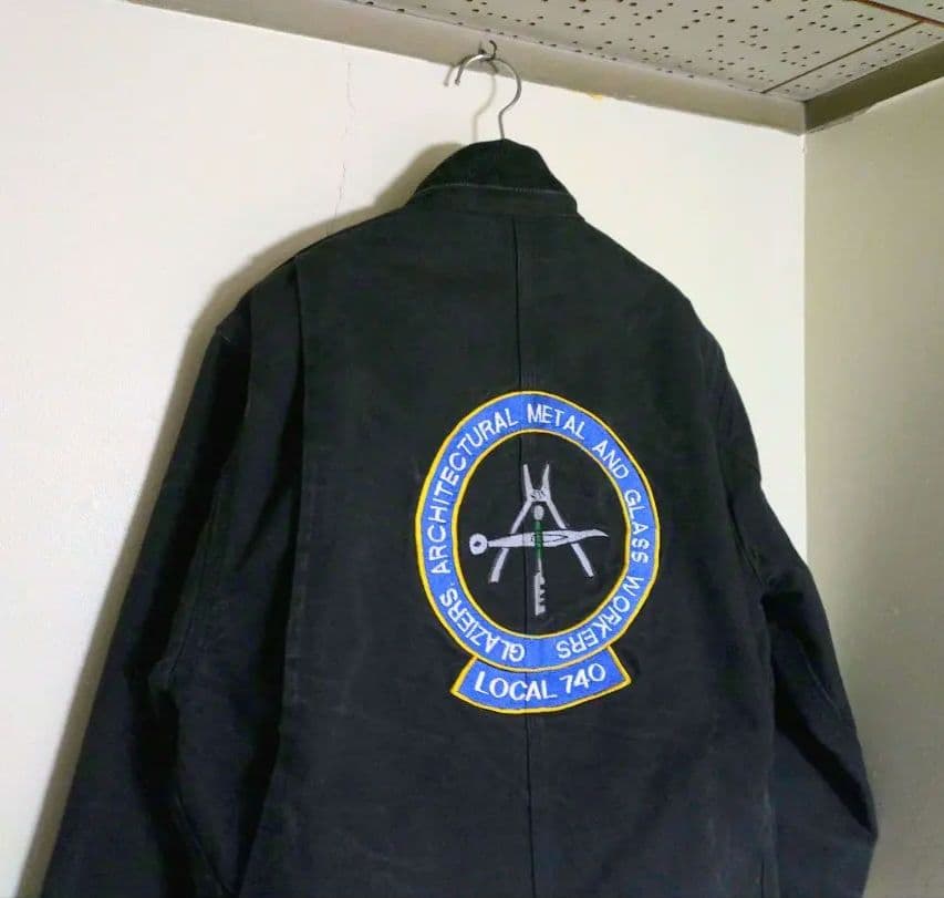 ❏Carhartt ミシガンチョアコート【黒】USED ❴企業モノ❵