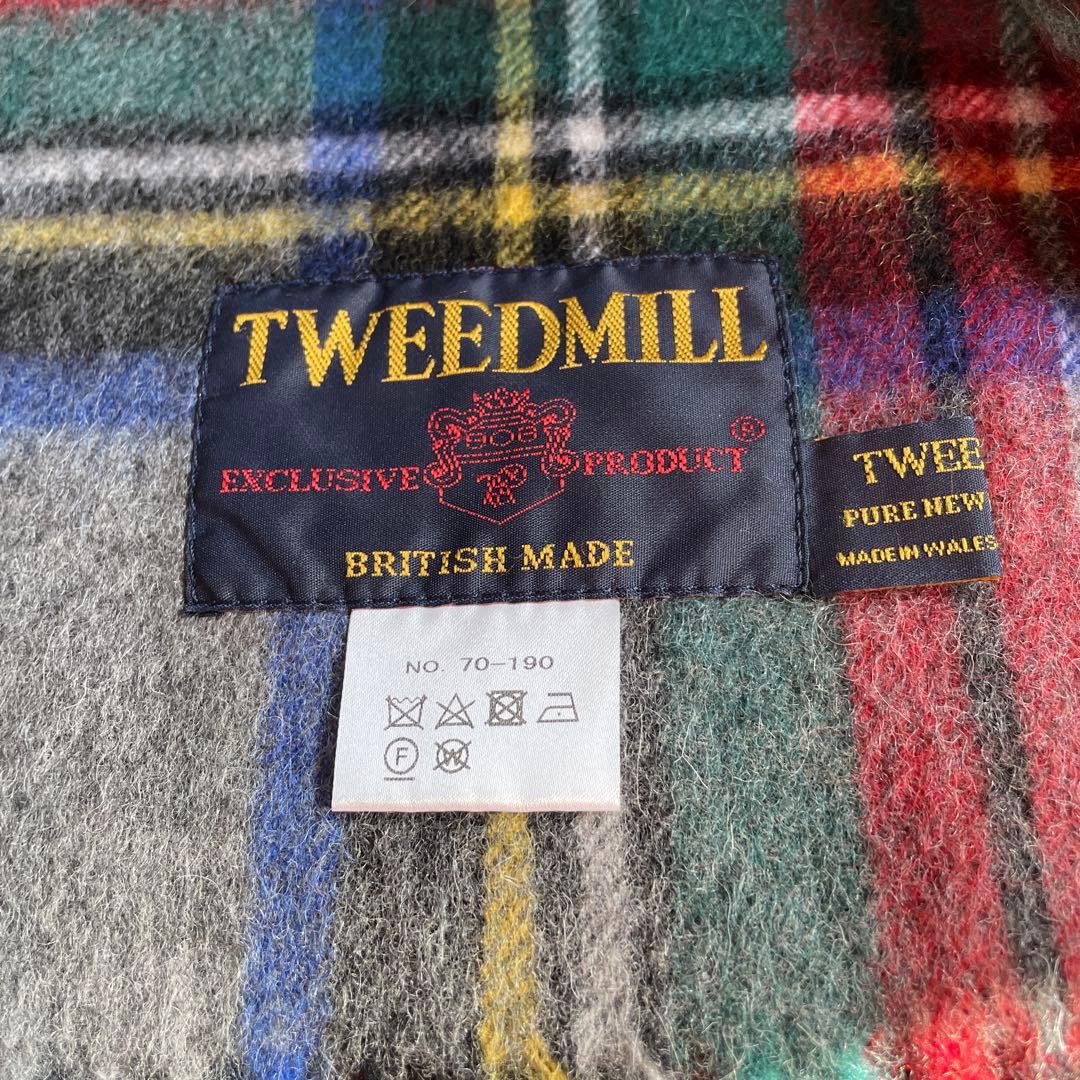 TWEEDMILL ツイードミル　イギリス製　大判ストール　チェック柄　ウール