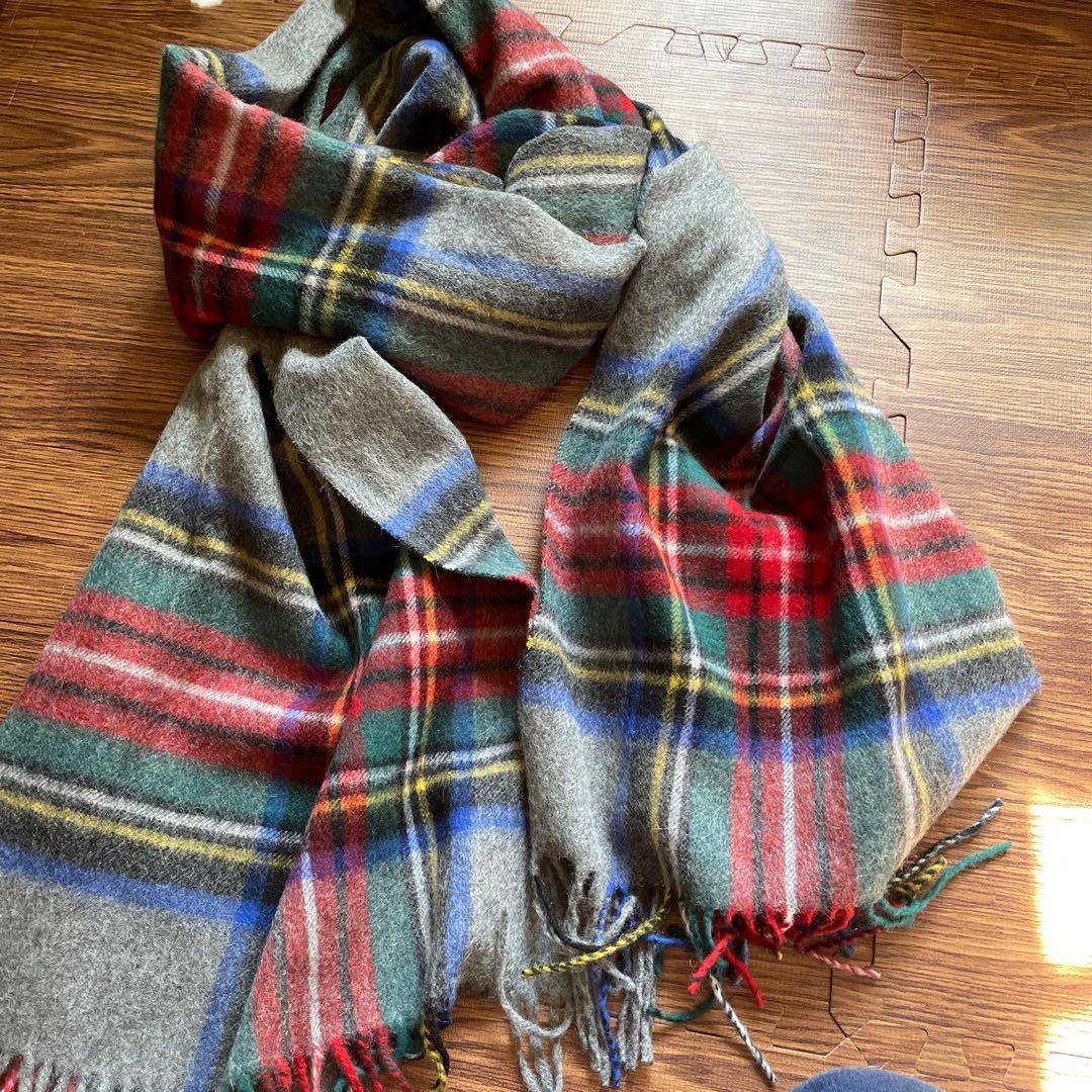 TWEEDMILL ツイードミル　イギリス製　大判ストール　チェック柄　ウール