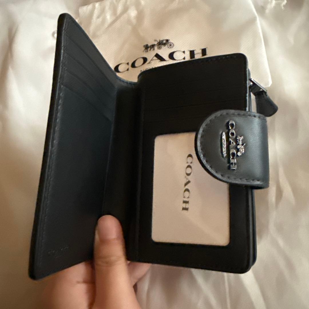 COACH 二つ折り財布 ブラック 保存袋付き※お値下げ中