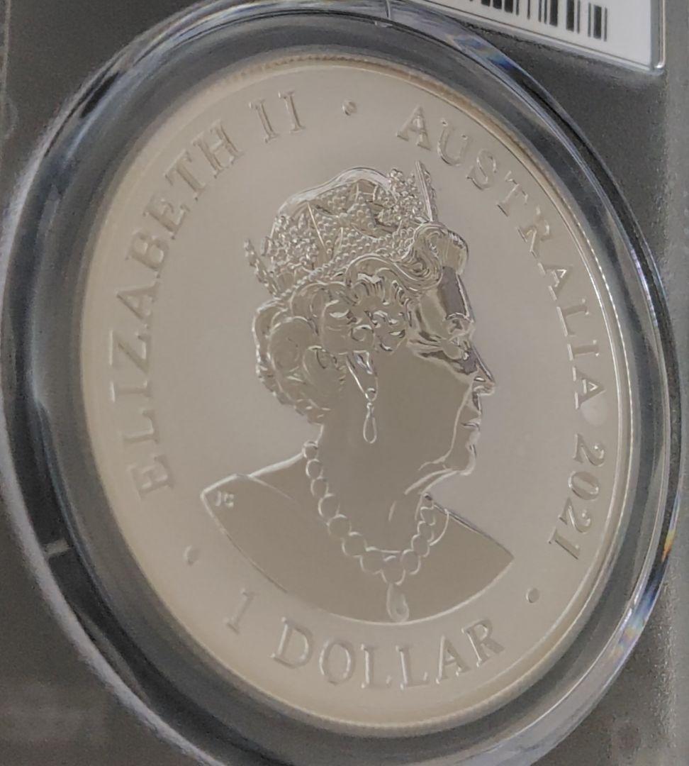 2021年 オーストラリア 銀貨 PCGS MS70 FDI イルカ 