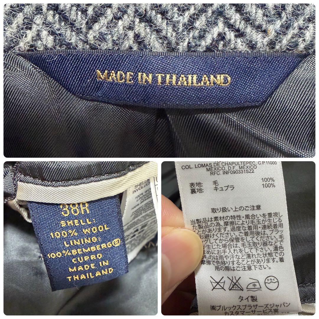 70 極上BrooksBrothers ハリスツイード ヘリンボーン JKT